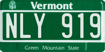 VT license plate NLY919