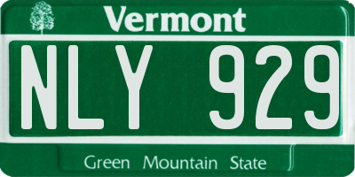 VT license plate NLY929