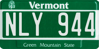 VT license plate NLY944