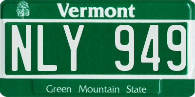 VT license plate NLY949