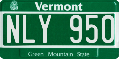 VT license plate NLY950