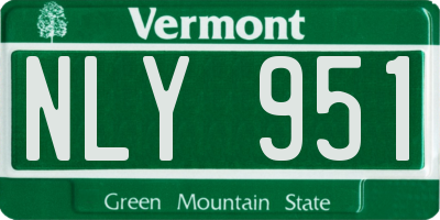 VT license plate NLY951