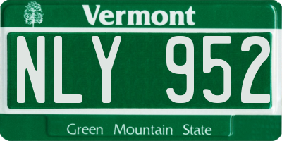VT license plate NLY952