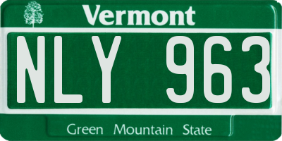 VT license plate NLY963