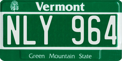 VT license plate NLY964