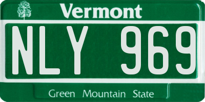 VT license plate NLY969