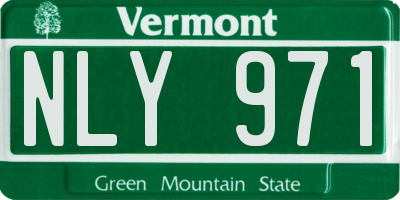 VT license plate NLY971