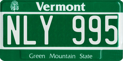 VT license plate NLY995