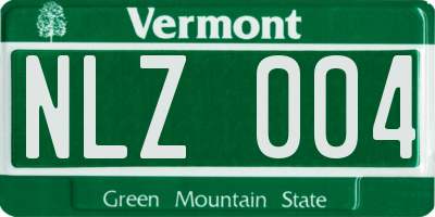 VT license plate NLZ004