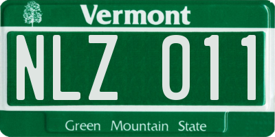 VT license plate NLZ011