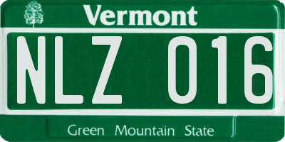 VT license plate NLZ016