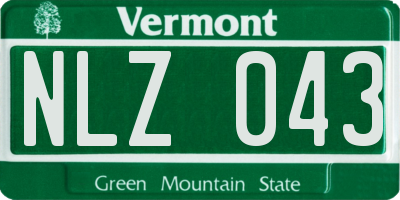 VT license plate NLZ043