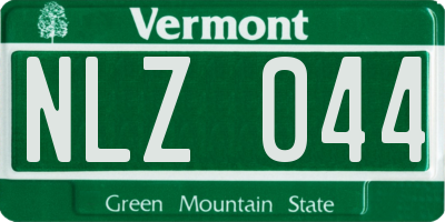 VT license plate NLZ044