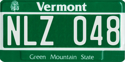 VT license plate NLZ048
