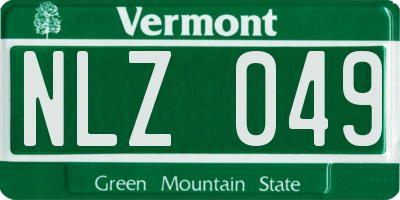 VT license plate NLZ049