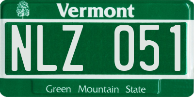 VT license plate NLZ051
