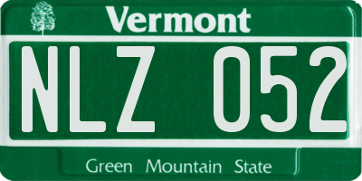 VT license plate NLZ052