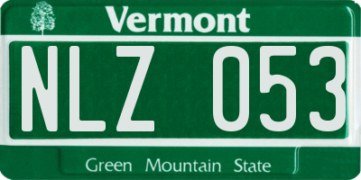 VT license plate NLZ053