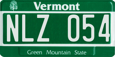 VT license plate NLZ054