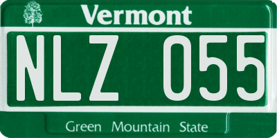 VT license plate NLZ055