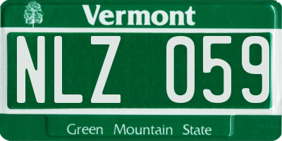 VT license plate NLZ059