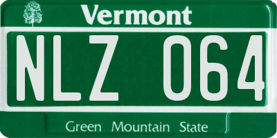 VT license plate NLZ064