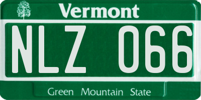 VT license plate NLZ066