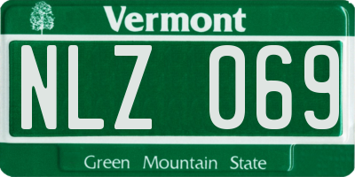 VT license plate NLZ069