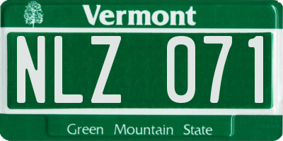 VT license plate NLZ071