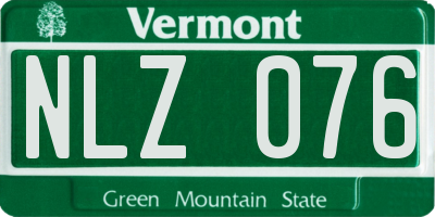 VT license plate NLZ076