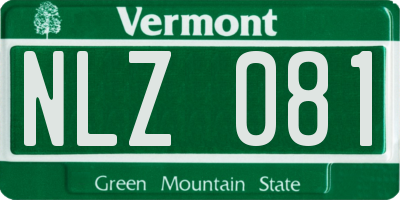 VT license plate NLZ081