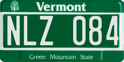 VT license plate NLZ084