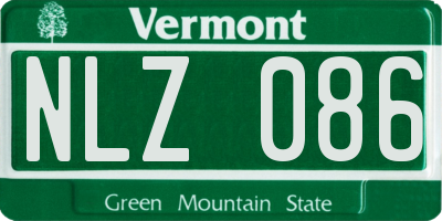 VT license plate NLZ086