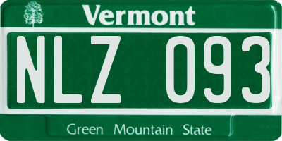 VT license plate NLZ093