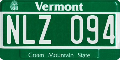 VT license plate NLZ094