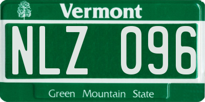 VT license plate NLZ096