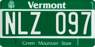 VT license plate NLZ097