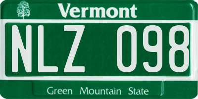 VT license plate NLZ098