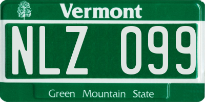 VT license plate NLZ099