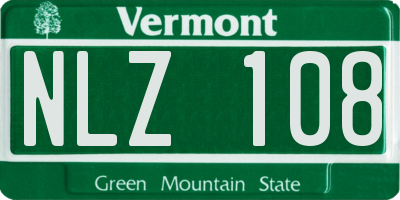 VT license plate NLZ108
