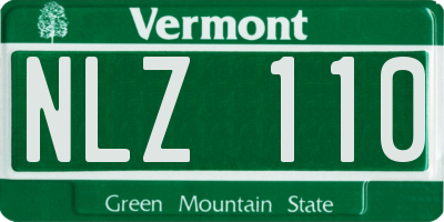 VT license plate NLZ110