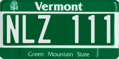 VT license plate NLZ111