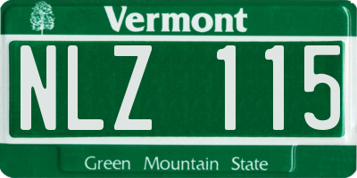 VT license plate NLZ115
