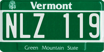 VT license plate NLZ119