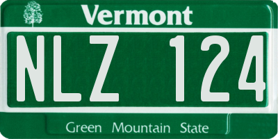 VT license plate NLZ124