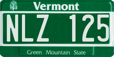 VT license plate NLZ125