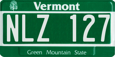 VT license plate NLZ127
