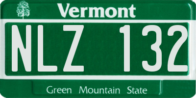 VT license plate NLZ132