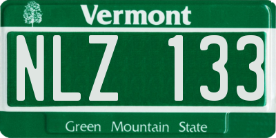 VT license plate NLZ133