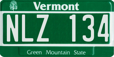 VT license plate NLZ134